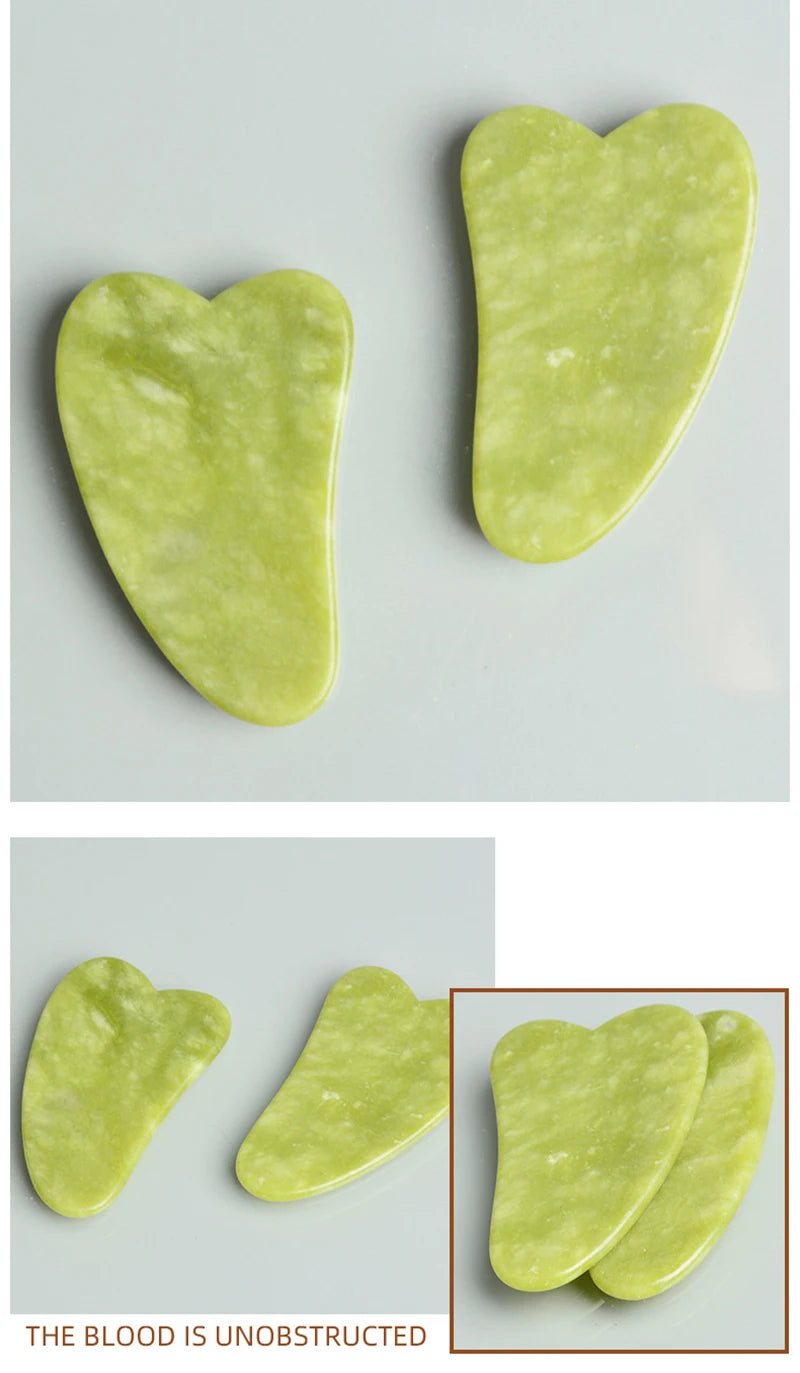 Jade Roller & Gua Sha Facial Massager – Reduce Puffiness & Glow Skin