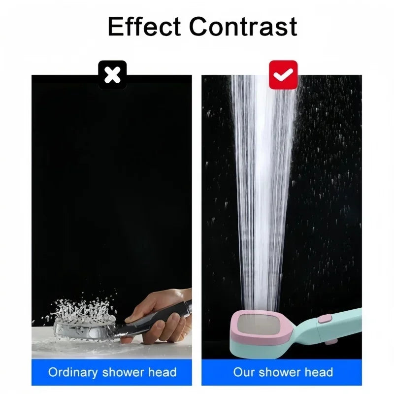 High Pressure Shower Head with On/Off Switch – 4 Spray Modes, Water Saving Design