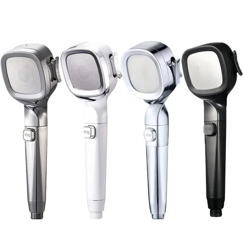 High Pressure Shower Head with On/Off Switch – 4 Spray Modes, Water Saving Design