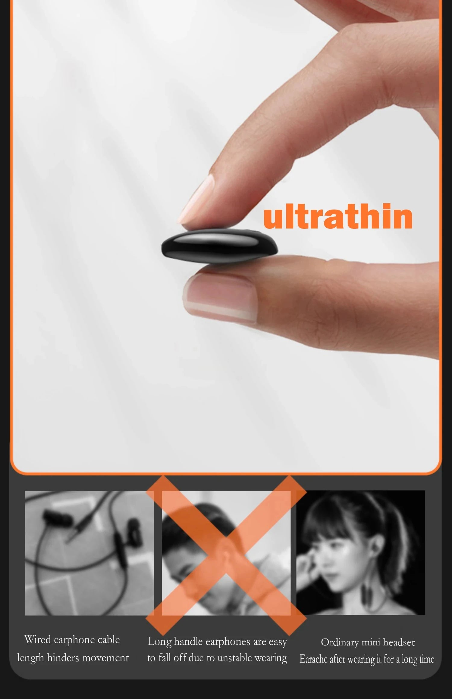 Ultra -Comfort Sleep Bluetooth Earbuds - Invisible Wireless Headphones for Sleeping