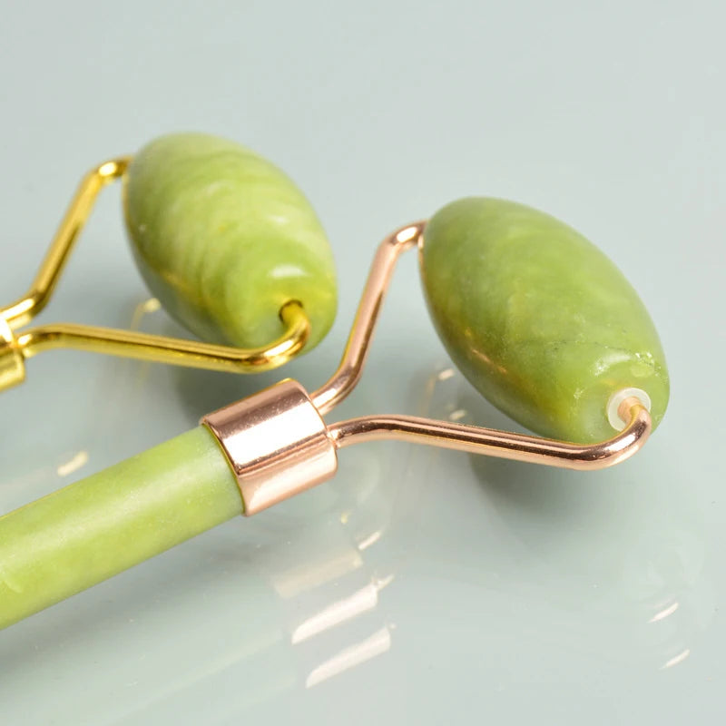 Jade Roller & Gua Sha Facial Massager – Reduce Puffiness & Glow Skin