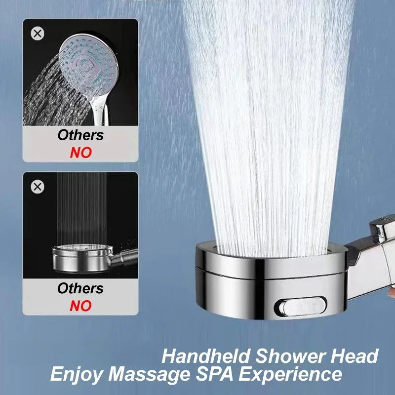 High Pressure Shower Head with On/Off Switch – 4 Spray Modes, Water Saving Design