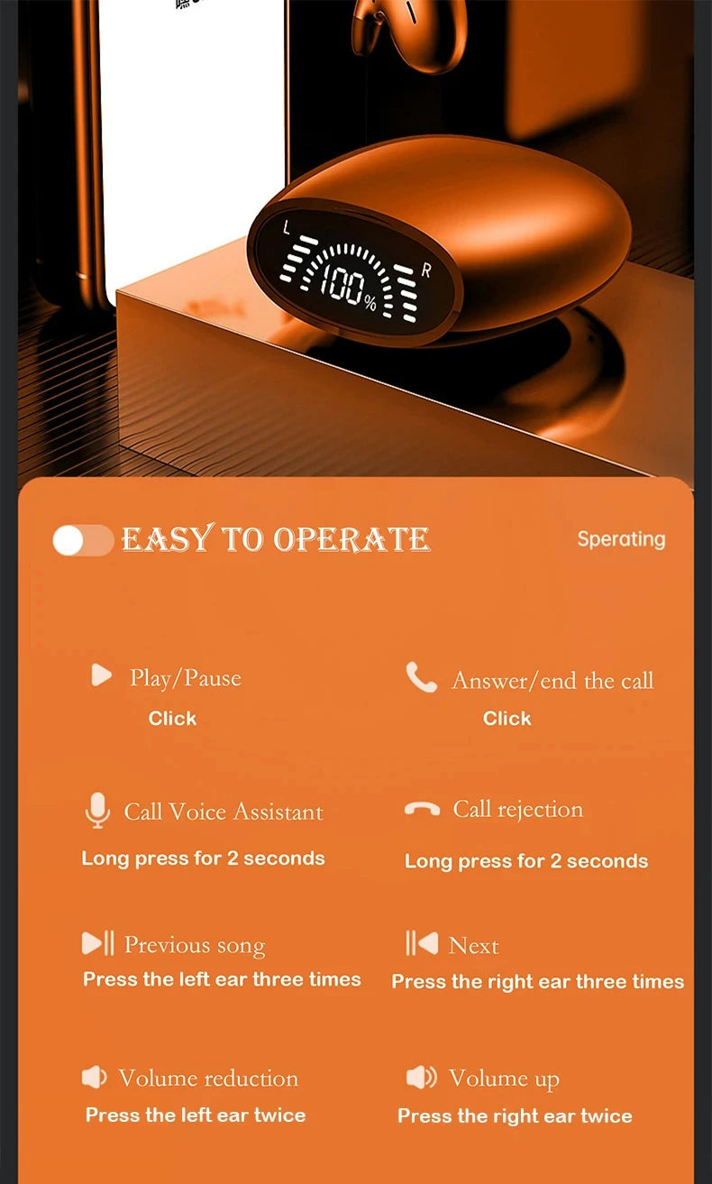 Ultra -Comfort Sleep Bluetooth Earbuds - Invisible Wireless Headphones for Sleeping